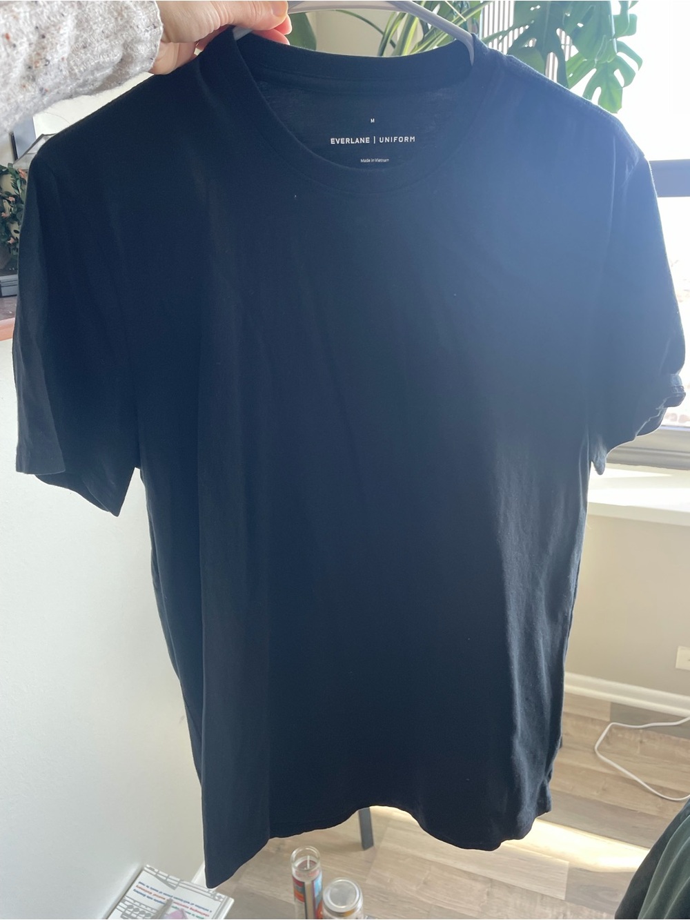 Everlane Men's Black Crew Neck T‑Shirt Organic Cotton